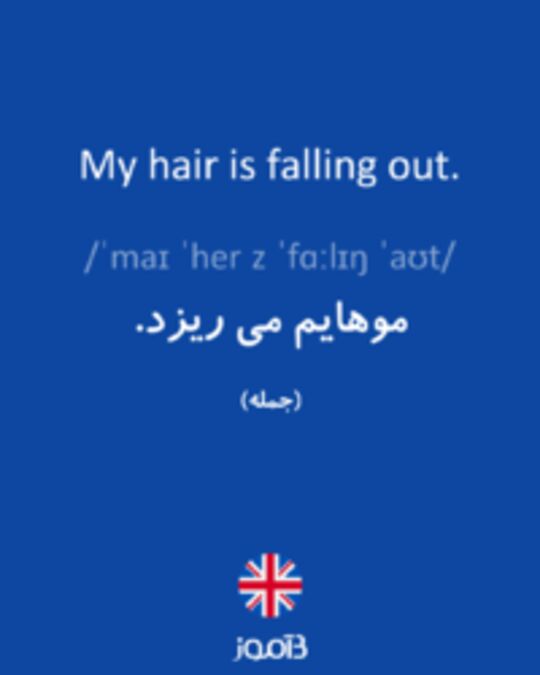  تصویر My hair is falling out. - دیکشنری انگلیسی بیاموز