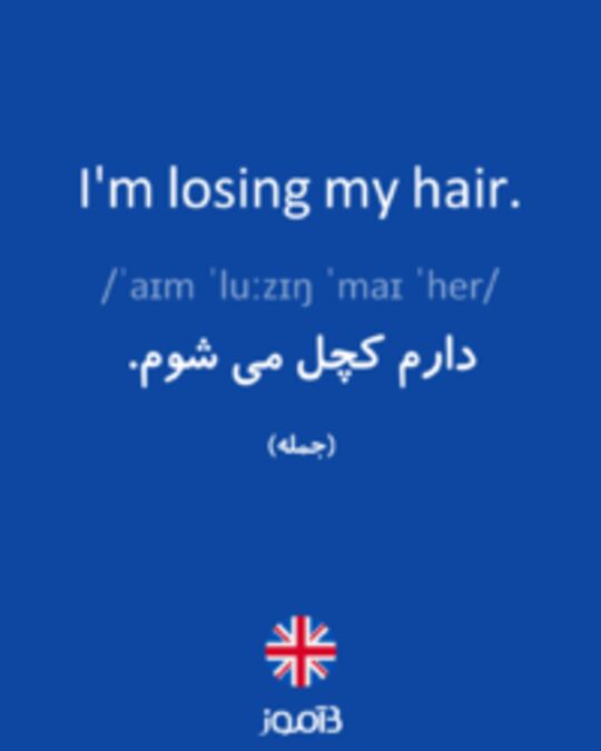  تصویر I'm losing my hair. - دیکشنری انگلیسی بیاموز