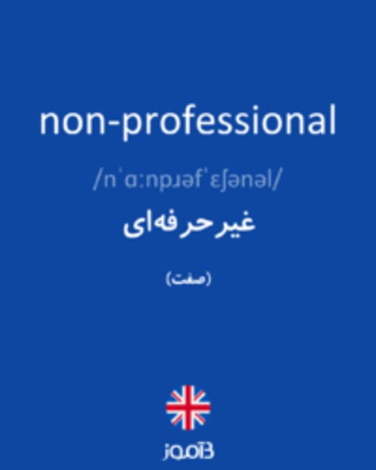  تصویر non-professional - دیکشنری انگلیسی بیاموز