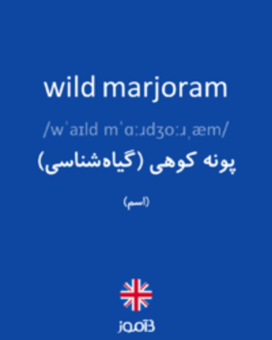  تصویر wild marjoram - دیکشنری انگلیسی بیاموز