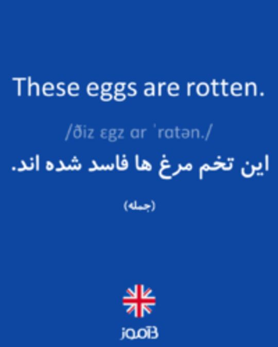  تصویر These eggs are rotten. - دیکشنری انگلیسی بیاموز