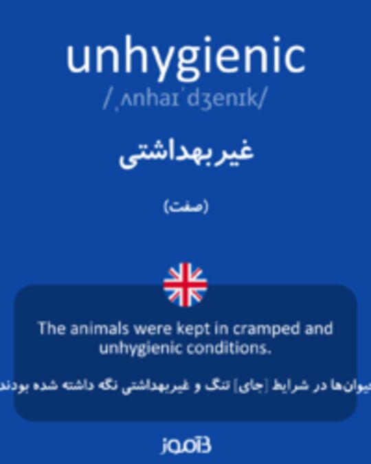  تصویر unhygienic - دیکشنری انگلیسی بیاموز