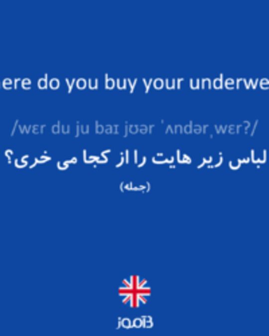  تصویر Where do you buy your underwear? - دیکشنری انگلیسی بیاموز