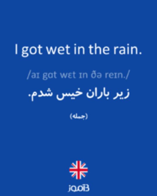  تصویر I got wet in the rain. - دیکشنری انگلیسی بیاموز