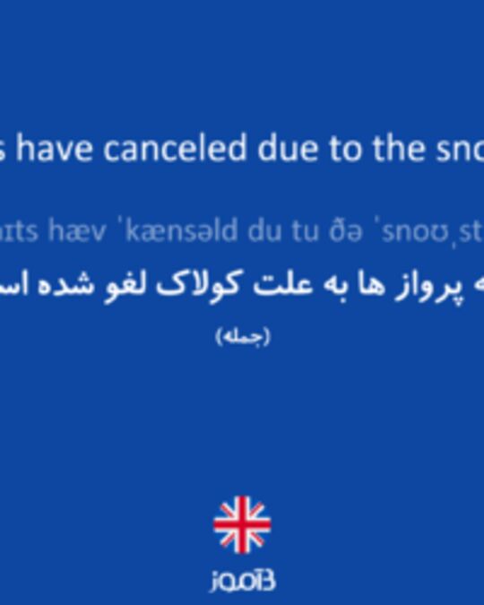  تصویر All flights have canceled due to the snowstorm. - دیکشنری انگلیسی بیاموز