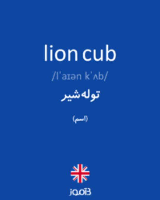  تصویر lion cub - دیکشنری انگلیسی بیاموز