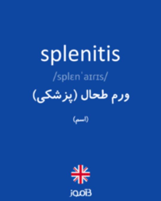  تصویر splenitis - دیکشنری انگلیسی بیاموز