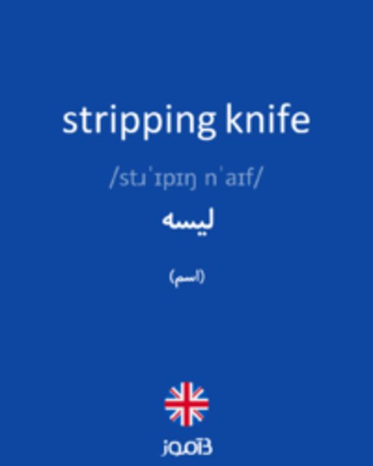  تصویر stripping knife - دیکشنری انگلیسی بیاموز