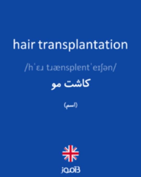  تصویر hair transplantation - دیکشنری انگلیسی بیاموز