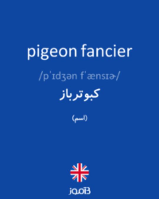  تصویر pigeon fancier - دیکشنری انگلیسی بیاموز
