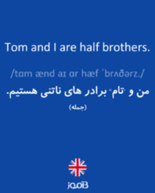  تصویر Tom and I are half brothers. - دیکشنری انگلیسی بیاموز