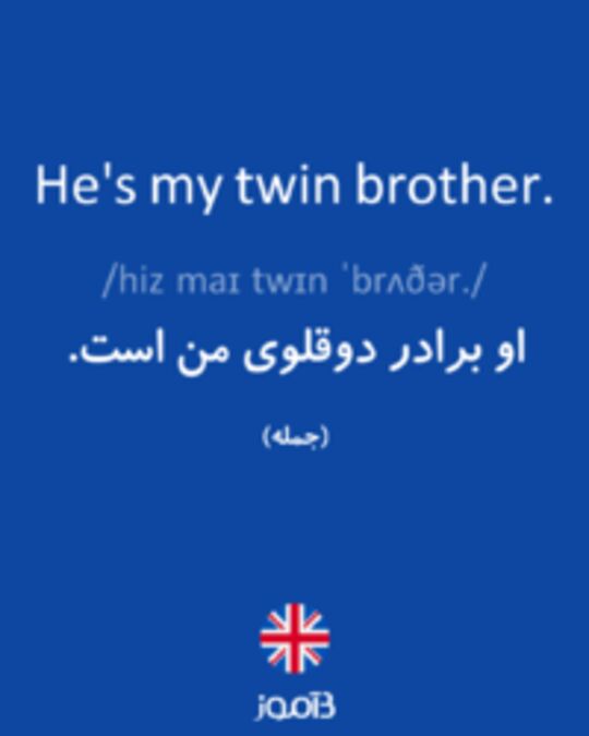  تصویر He's my twin brother. - دیکشنری انگلیسی بیاموز