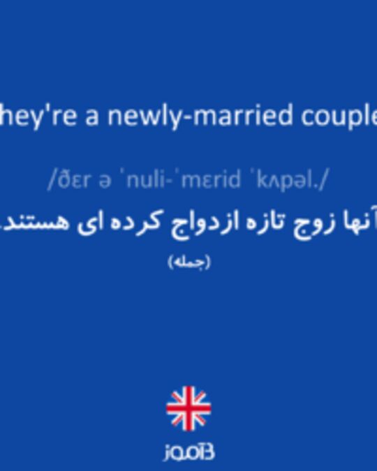  تصویر They're a newly-married couple. - دیکشنری انگلیسی بیاموز