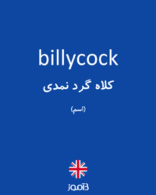  تصویر billycock - دیکشنری انگلیسی بیاموز