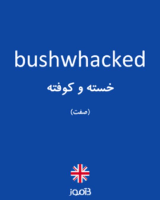  تصویر bushwhacked - دیکشنری انگلیسی بیاموز