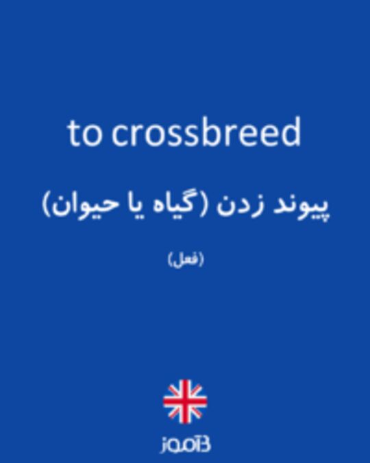  تصویر to crossbreed - دیکشنری انگلیسی بیاموز