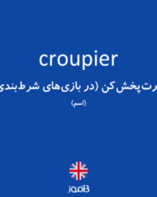  تصویر croupier - دیکشنری انگلیسی بیاموز