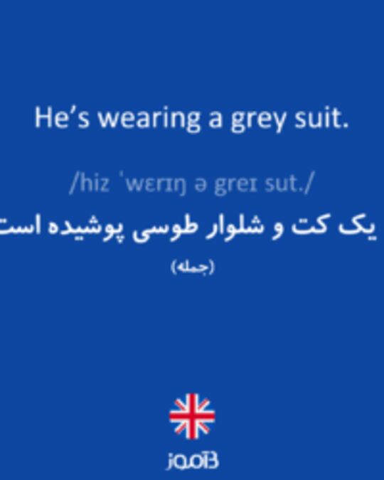  تصویر He’s wearing a grey suit. - دیکشنری انگلیسی بیاموز