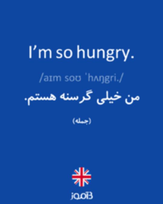  تصویر I’m so hungry. - دیکشنری انگلیسی بیاموز