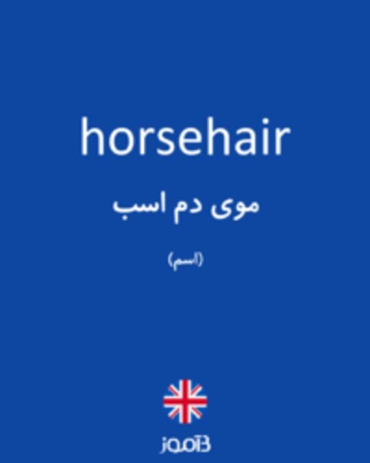  تصویر horsehair - دیکشنری انگلیسی بیاموز