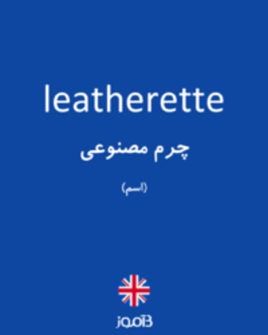  تصویر leatherette - دیکشنری انگلیسی بیاموز