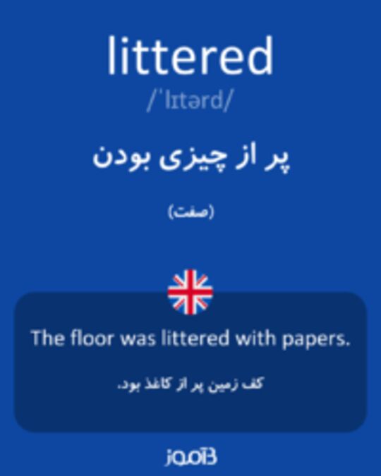  تصویر littered - دیکشنری انگلیسی بیاموز