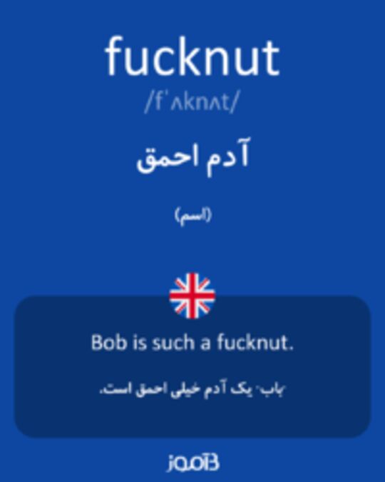  تصویر fucknut - دیکشنری انگلیسی بیاموز