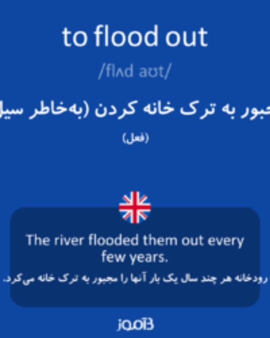  تصویر to flood out - دیکشنری انگلیسی بیاموز