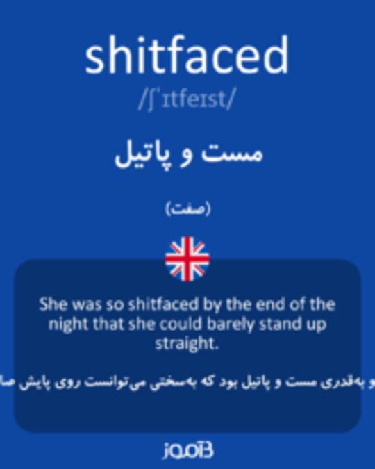  تصویر shitfaced - دیکشنری انگلیسی بیاموز