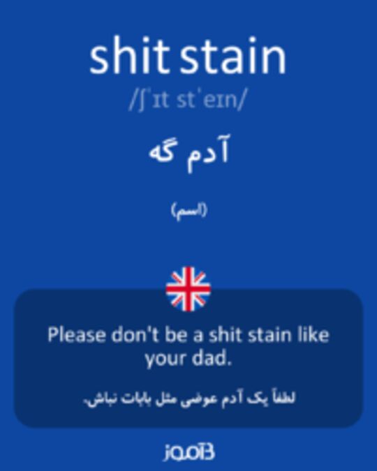  تصویر shit stain - دیکشنری انگلیسی بیاموز