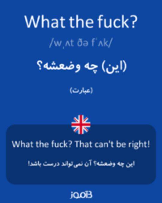  تصویر What the fuck? - دیکشنری انگلیسی بیاموز