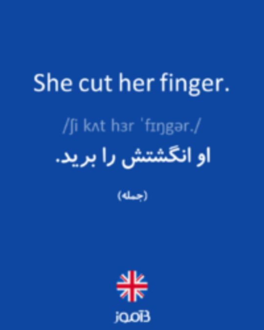 تصویر She cut her finger. - دیکشنری انگلیسی بیاموز