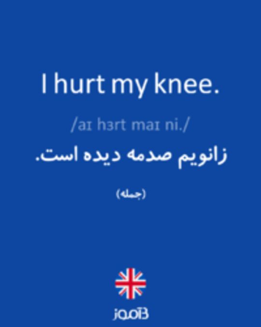  تصویر I hurt my knee. - دیکشنری انگلیسی بیاموز