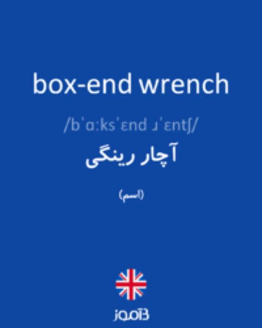  تصویر box-end wrench - دیکشنری انگلیسی بیاموز