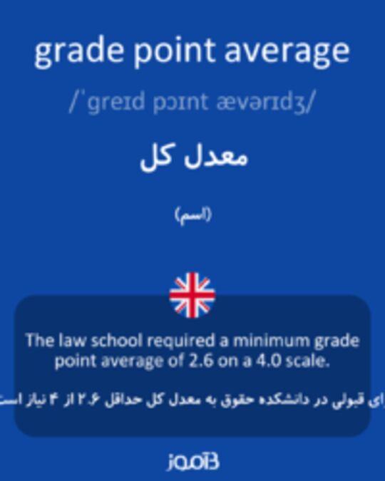  تصویر grade point average - دیکشنری انگلیسی بیاموز