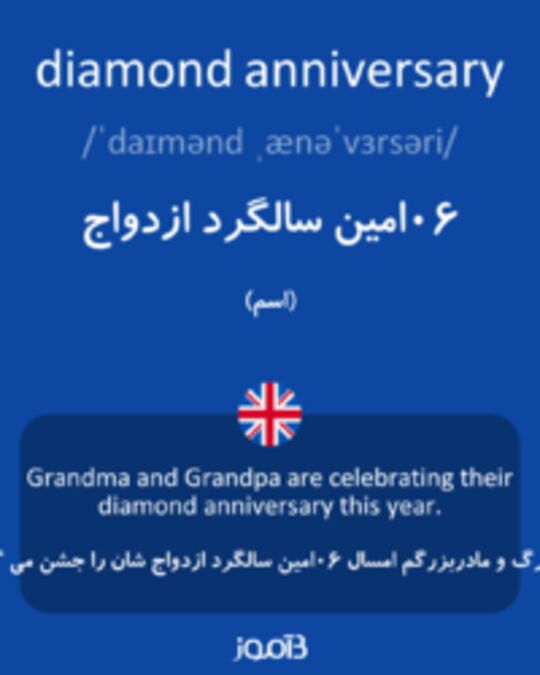  تصویر diamond anniversary - دیکشنری انگلیسی بیاموز