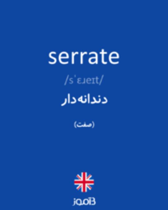  تصویر serrate - دیکشنری انگلیسی بیاموز