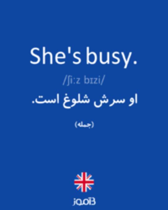  تصویر She's busy. - دیکشنری انگلیسی بیاموز
