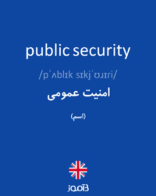  تصویر public security - دیکشنری انگلیسی بیاموز