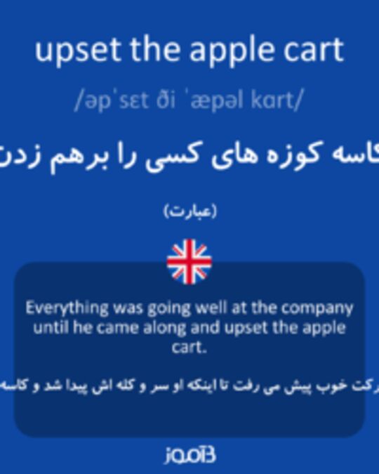  تصویر upset the apple cart - دیکشنری انگلیسی بیاموز