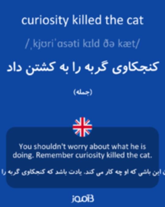  تصویر curiosity killed the cat - دیکشنری انگلیسی بیاموز