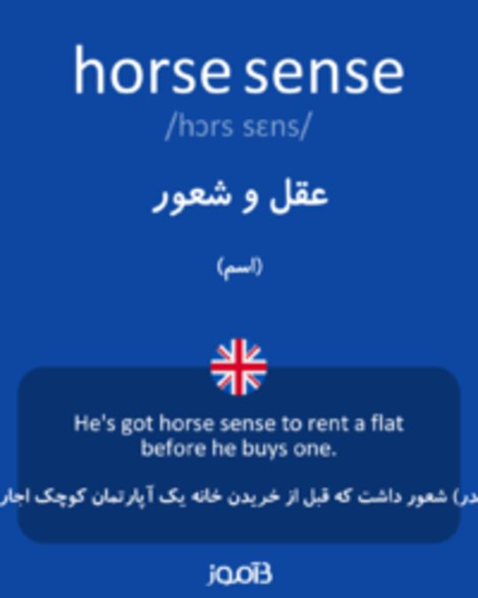  تصویر horse sense - دیکشنری انگلیسی بیاموز