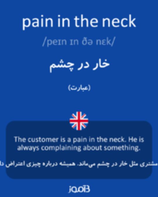  تصویر pain in the neck - دیکشنری انگلیسی بیاموز