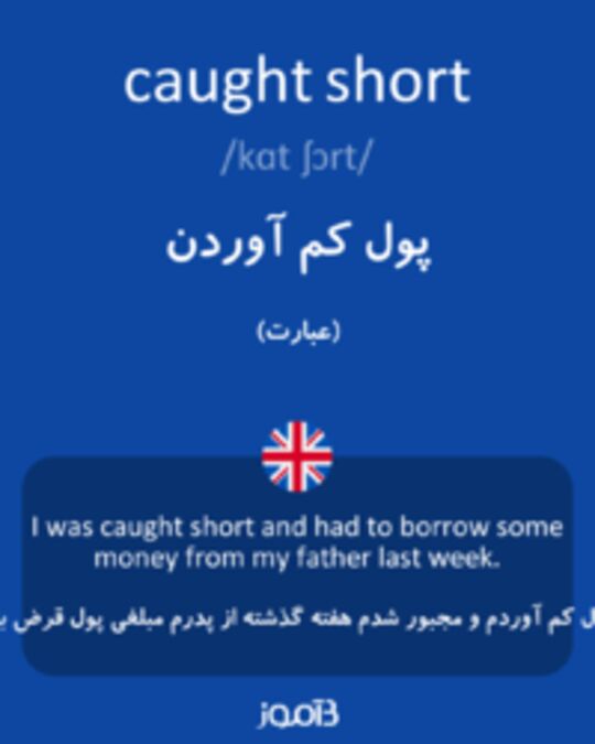  تصویر caught short - دیکشنری انگلیسی بیاموز