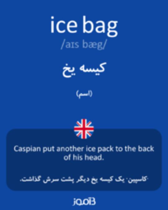  تصویر ice bag - دیکشنری انگلیسی بیاموز