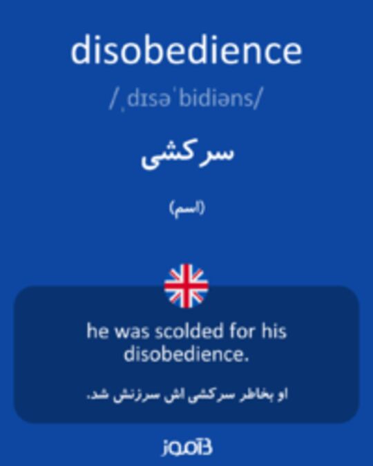  تصویر disobedience - دیکشنری انگلیسی بیاموز