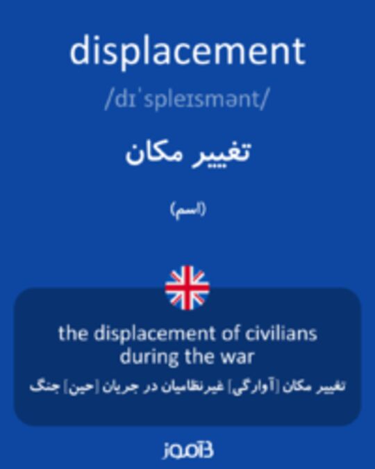  تصویر displacement - دیکشنری انگلیسی بیاموز