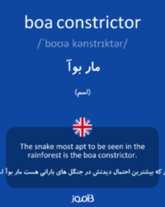  تصویر boa constrictor - دیکشنری انگلیسی بیاموز
