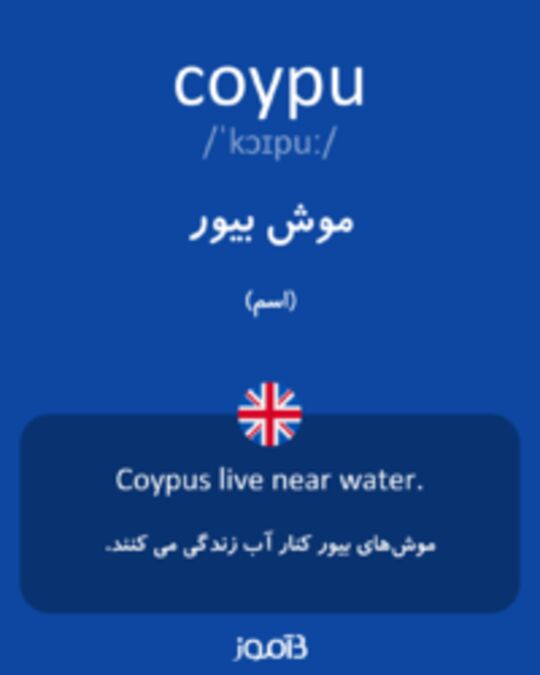  تصویر coypu - دیکشنری انگلیسی بیاموز