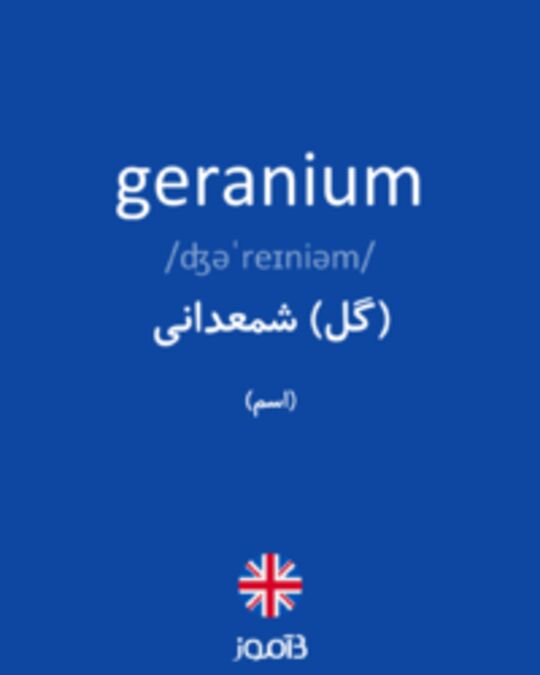  تصویر geranium - دیکشنری انگلیسی بیاموز